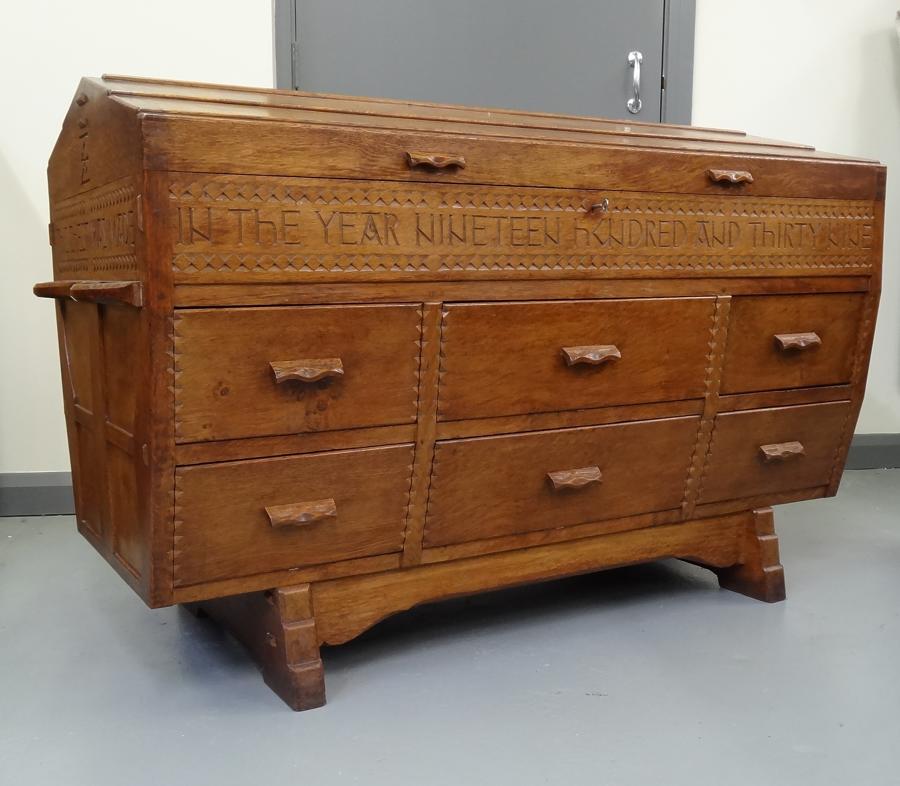 Important Eric Sharpe Cotswold School chest