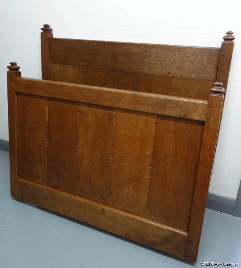 Liberty & Co oak bed Lethaby