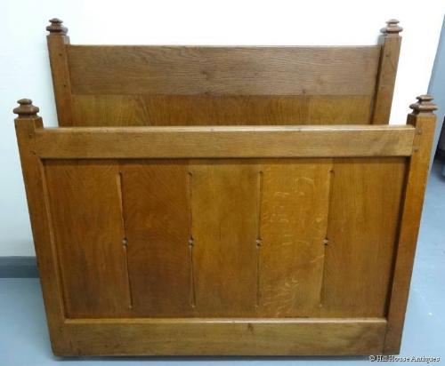 Liberty & Co oak bed Lethaby