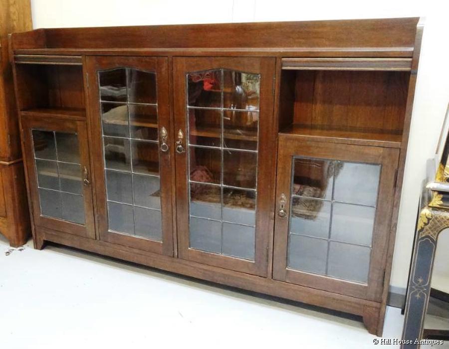 Liberty & Co Arts & Crafts wide bookcase 1