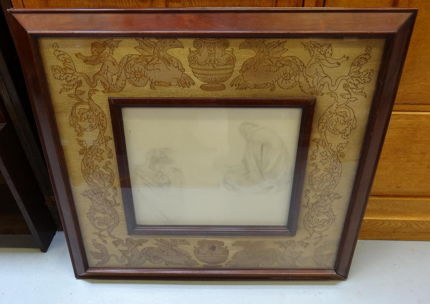 Rossetti frame with pencil drawing