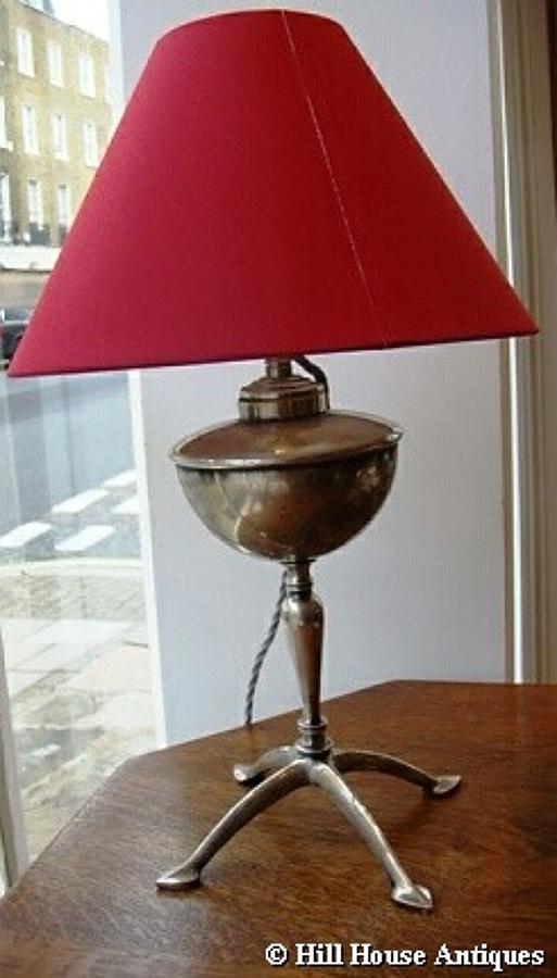 WAS Benson silver plated table lamp