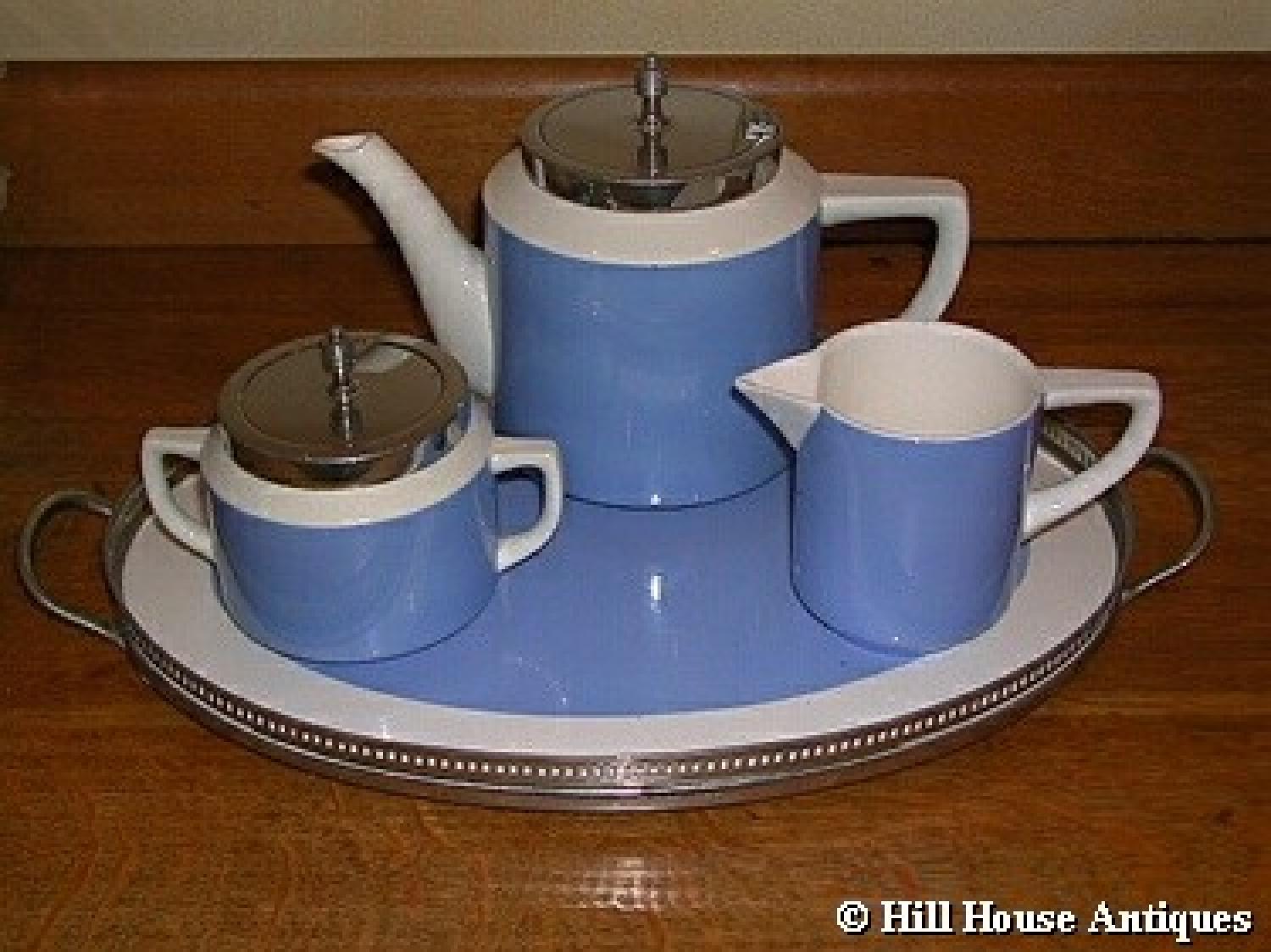 Bauhaus/Cornishware WMF tea set