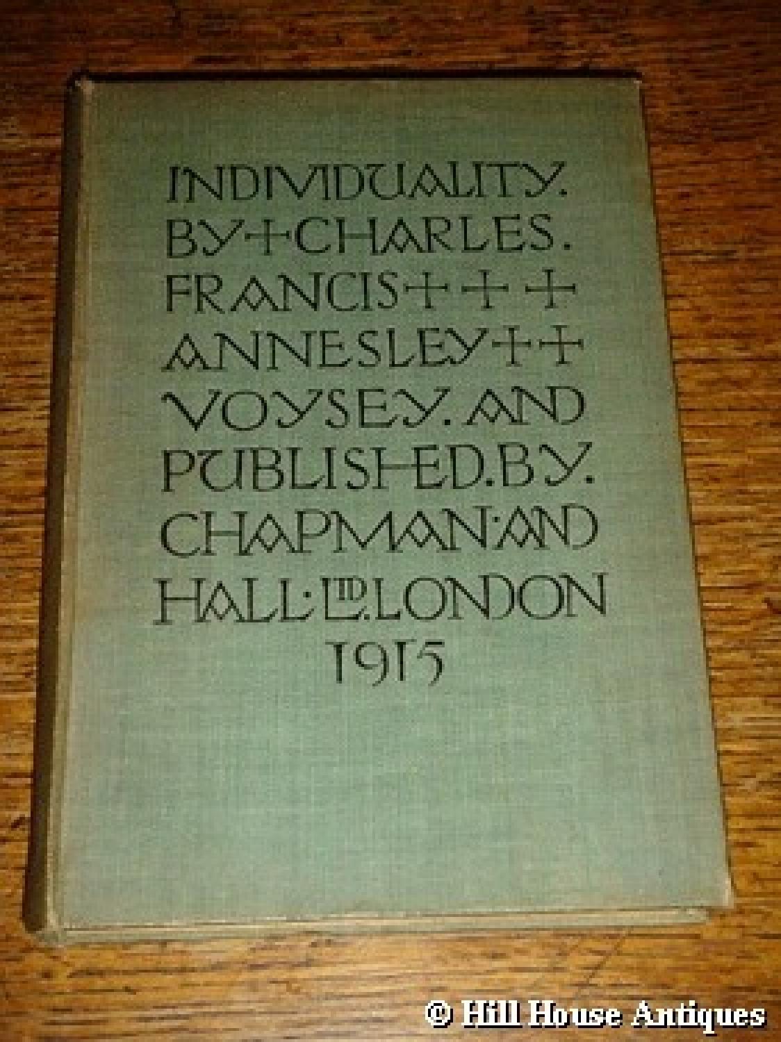 Individuality - 1st Edition by CFA Voysey