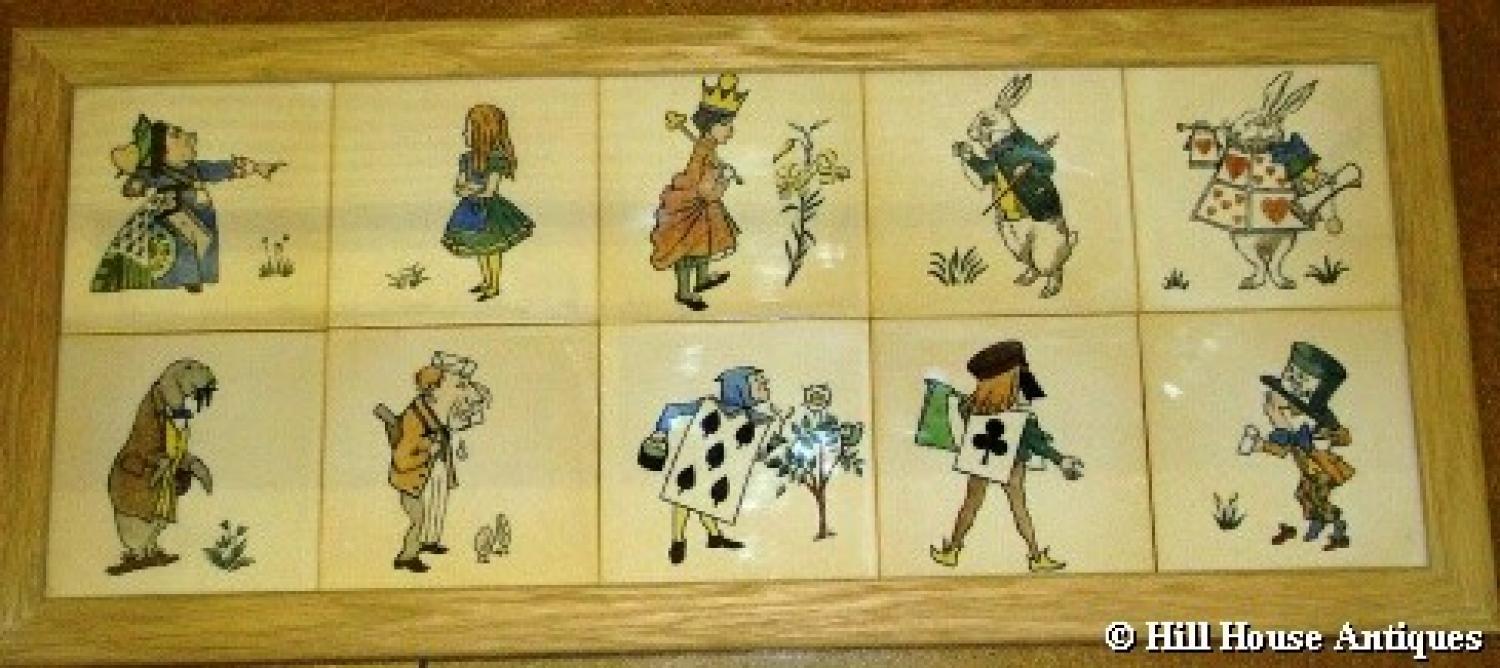 CFA Voysey set of Alice in Wonderland tiles