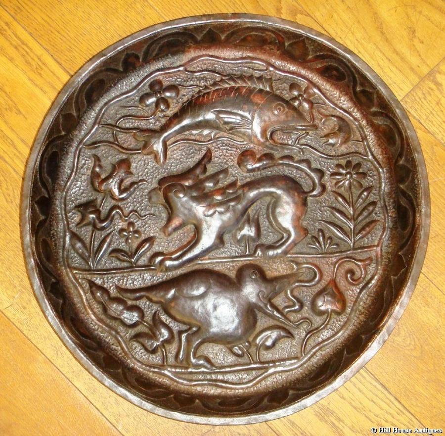 Rare John Pearson large copper bowl