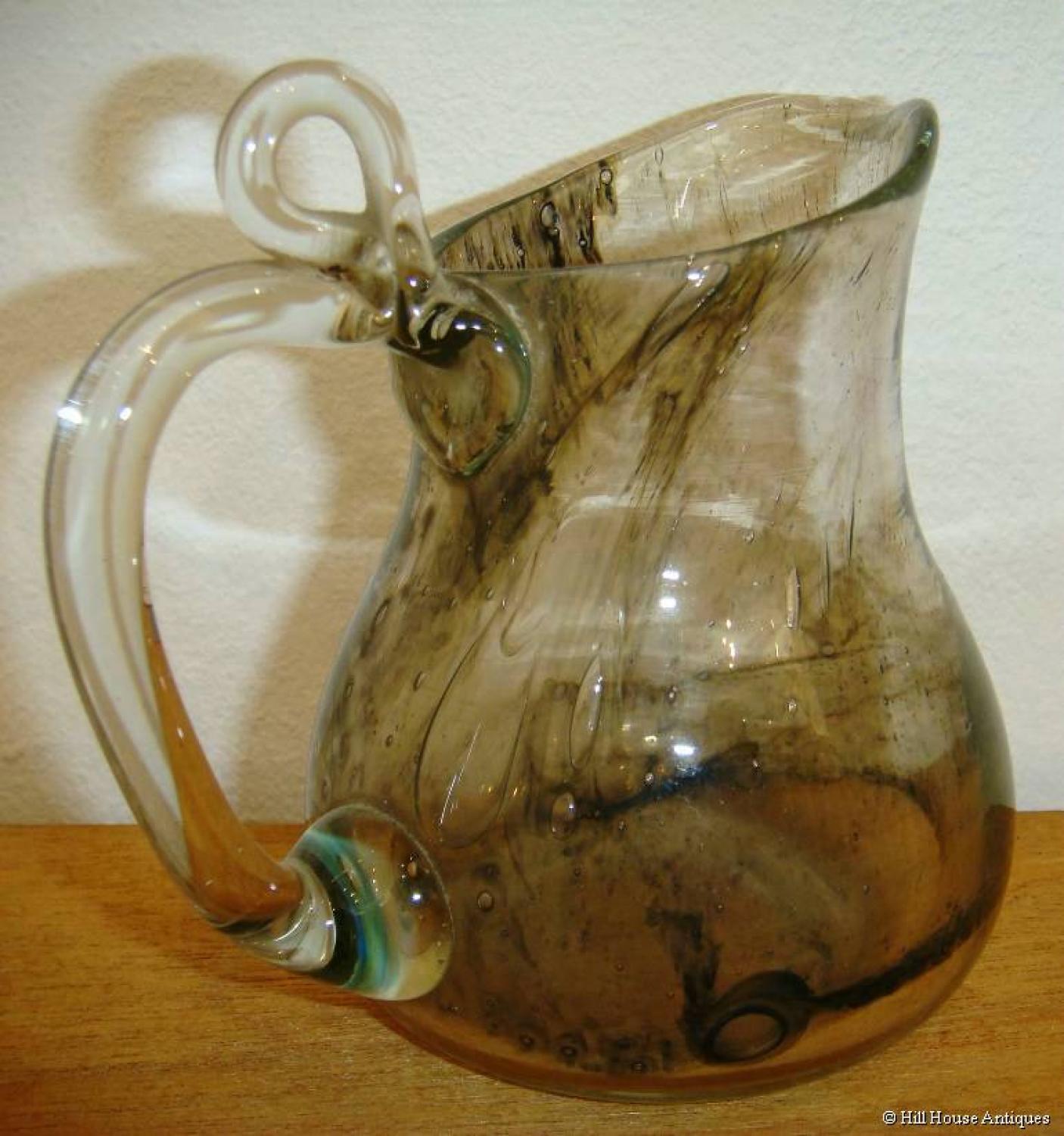 Clutha glass handled jug