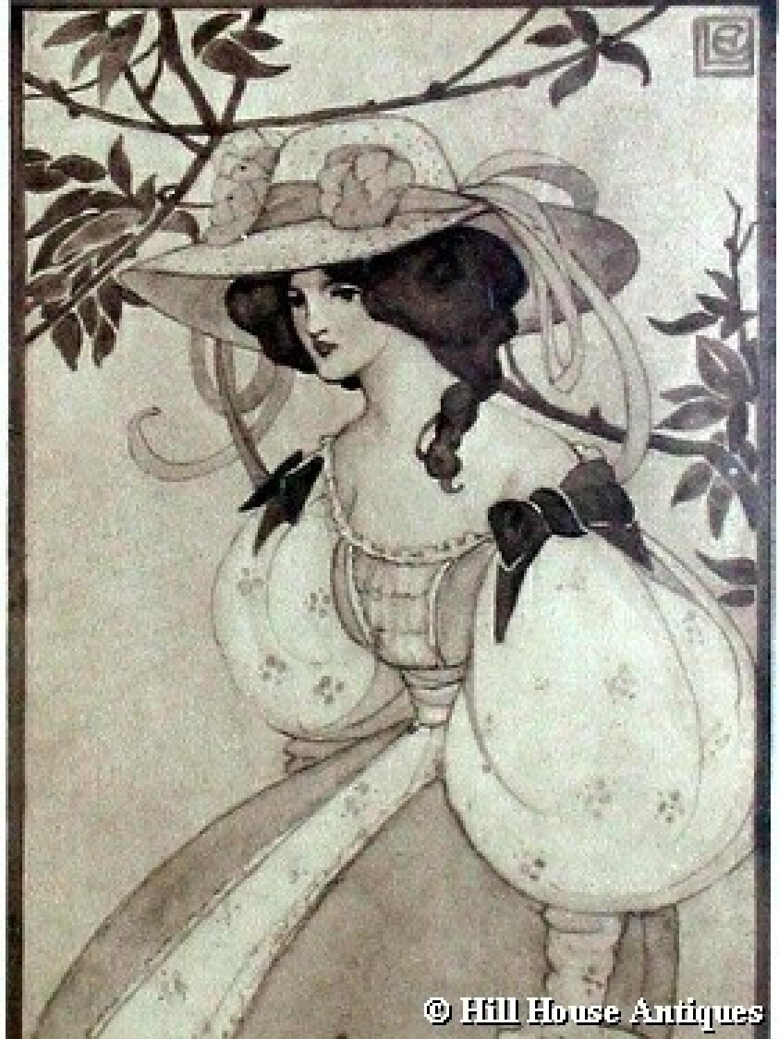 Ethel Larcombe Art Nouveau print