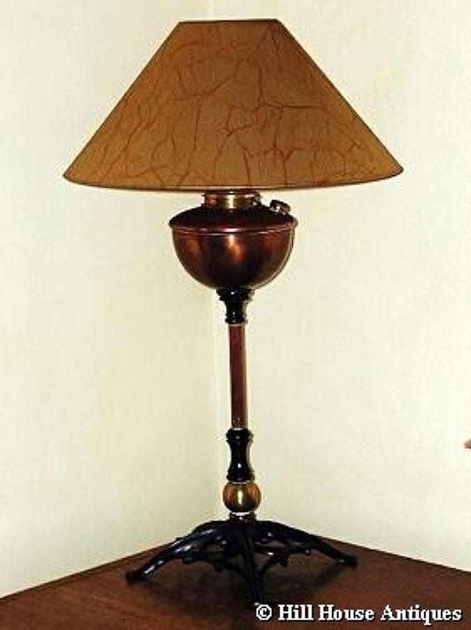 WAS Benson copper & iron lamp