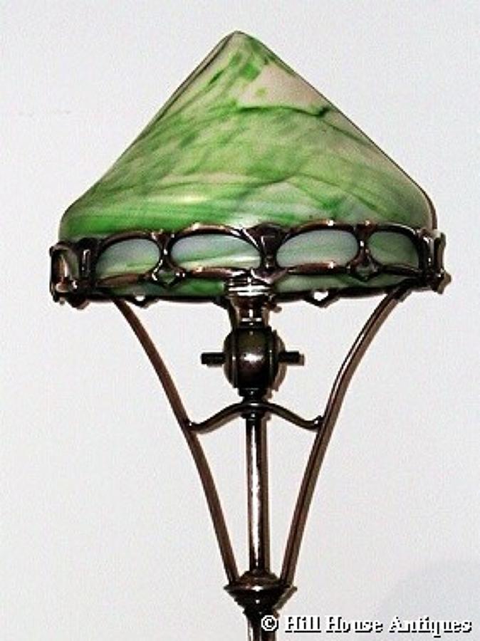 Rare WAS Benson silver plated lamp