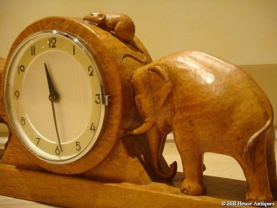 Mouseman mantle clock