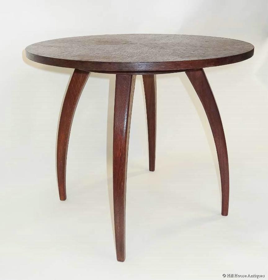 Modernist Jindrich Halabala spider table