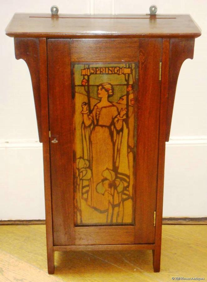 Liberty & Co stencilled wall cupboard