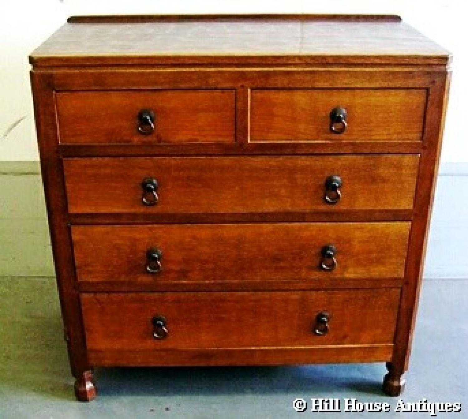 Rare early Mouseman chest of drawers
