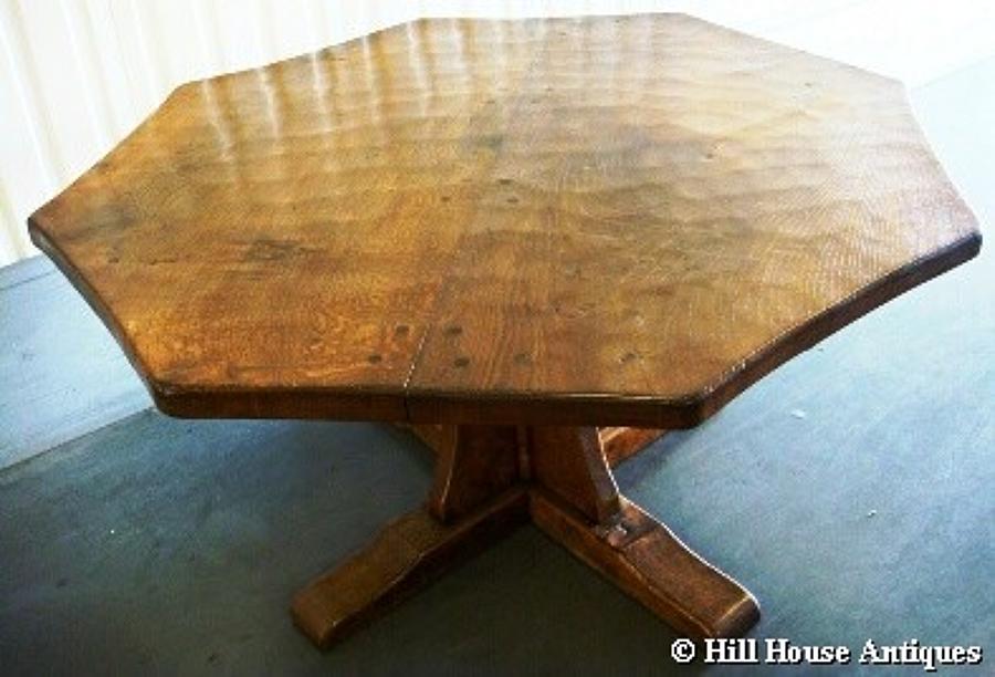 Rare early Mouseman dining table