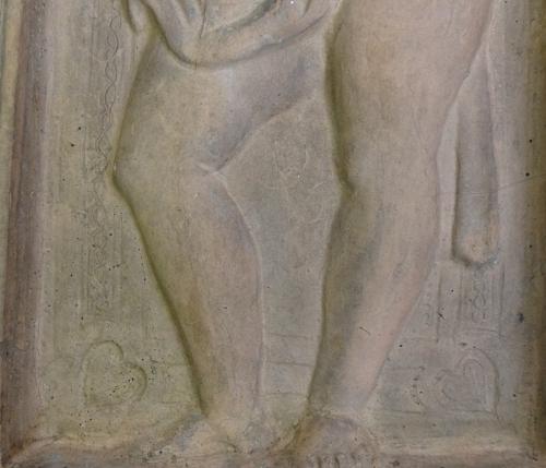 Arts & Crafts Donatello terracotta angel plaque