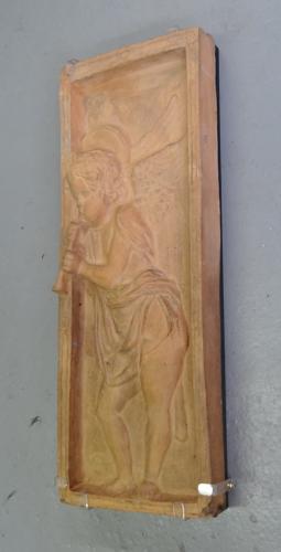Arts & Crafts Donatello terracotta angel plaque