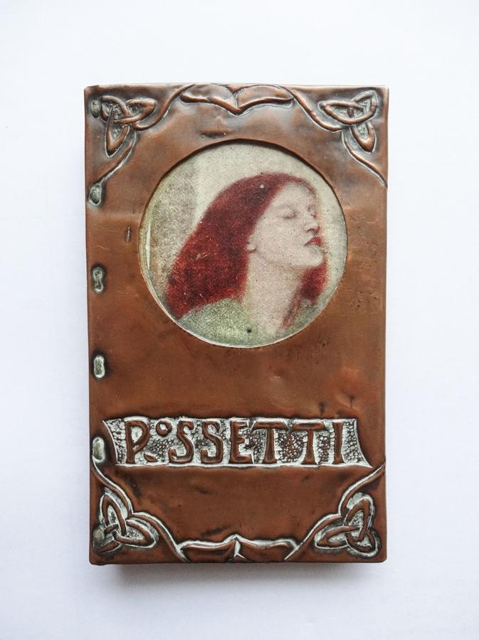 Rossetti Arts & Crafts Preraphaelite miniature copper book