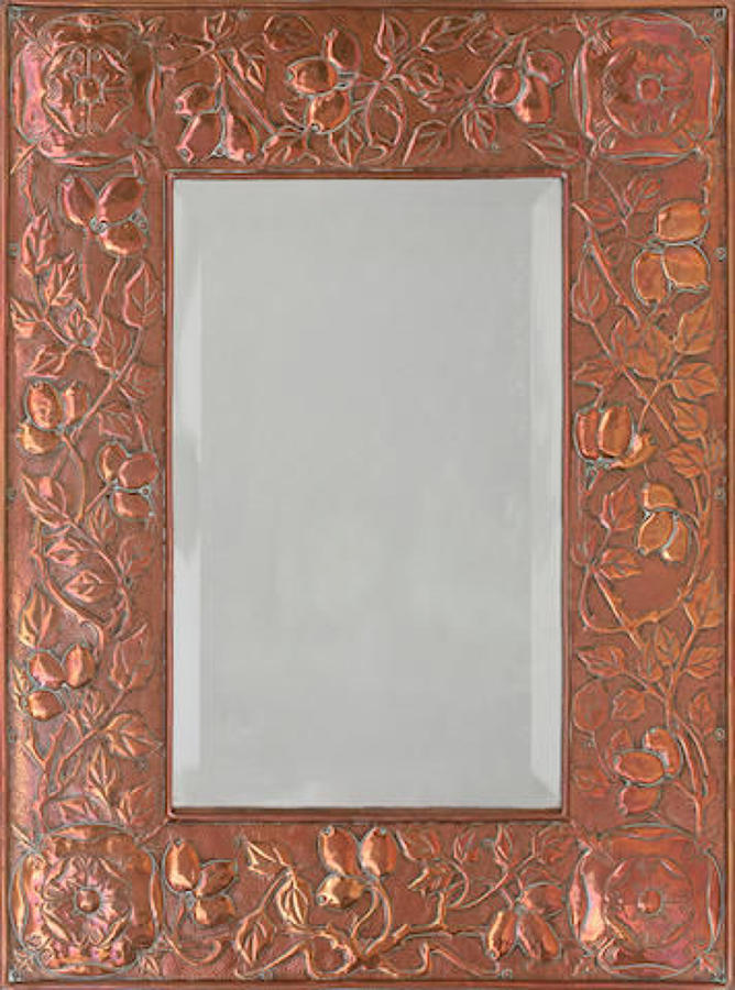 Keswick School of Industrial Art copper framed mirror
