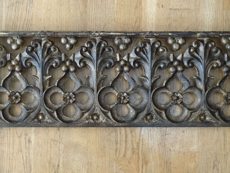 Arthur Simpson of Kendal Arts & Crafts Gothic carved panel