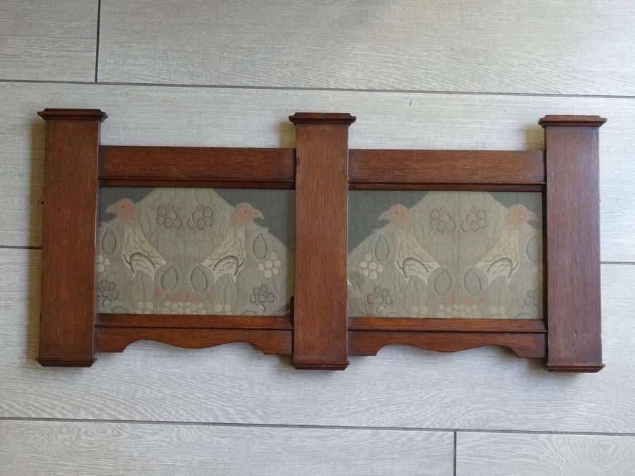 CFA Voysey Arts & Crafts framed bird textile