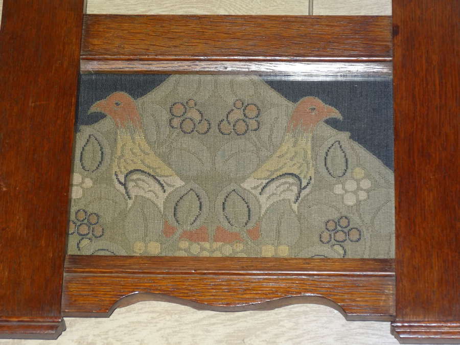 Charles Francis Annesley Voysey Arts & Crafts framed bird textile
