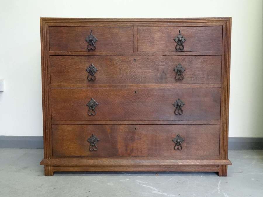 Liberty & Co Arts & Crafts oak chest of drawers