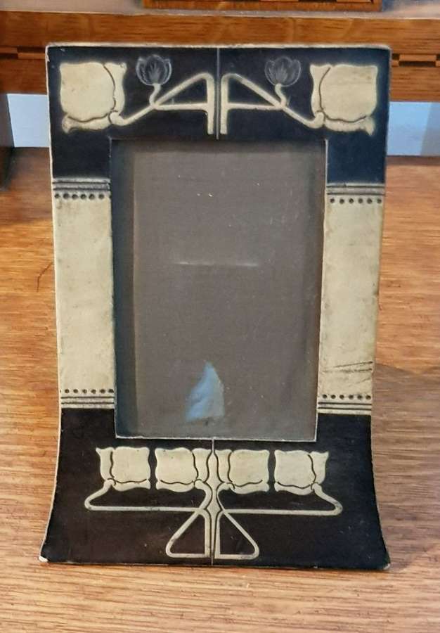 Liberty & Co Art Nouveau leather easel photo frame