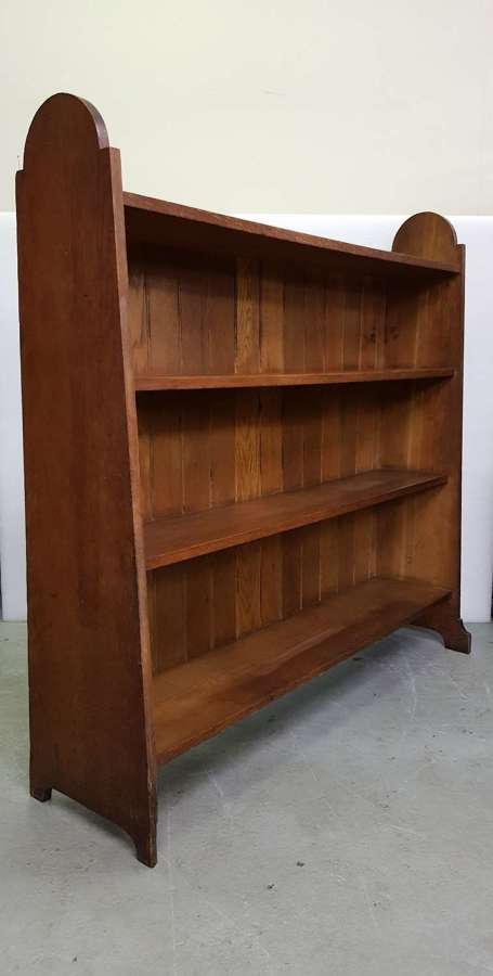 Arts & Crafts Heals oak wide dwarf bookcase bookshelves