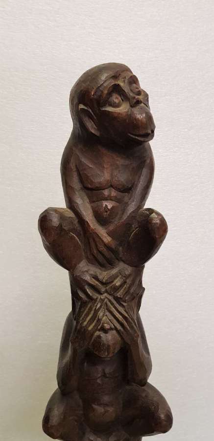 Vintage Folk Art four monkeys carving