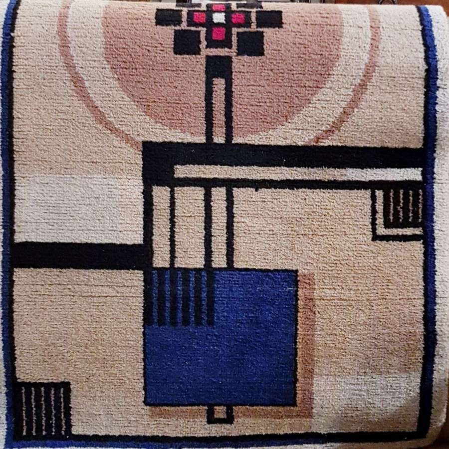 Pair** of Art Deco Modernist small rugs manner of  Da Silva Bruhns