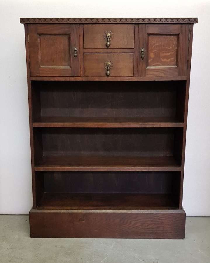 Arthur Romney Green Cotswold School Arts & Crafts oak bookcase cabinet