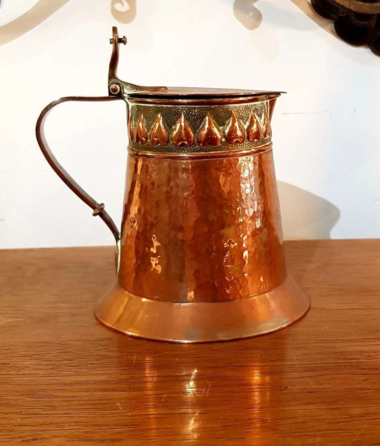 Arts & Crafts Keswick School of Industrial Arts copper lidded jug