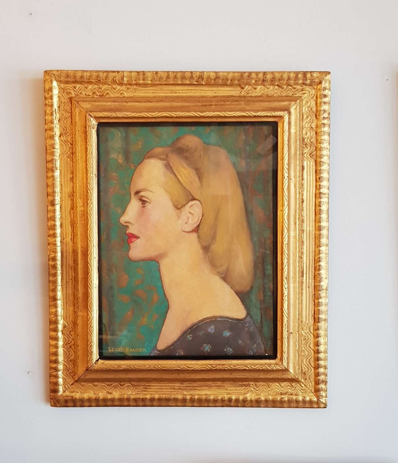 Early 20thC portrait painting of Venetia by Lewis Baumer