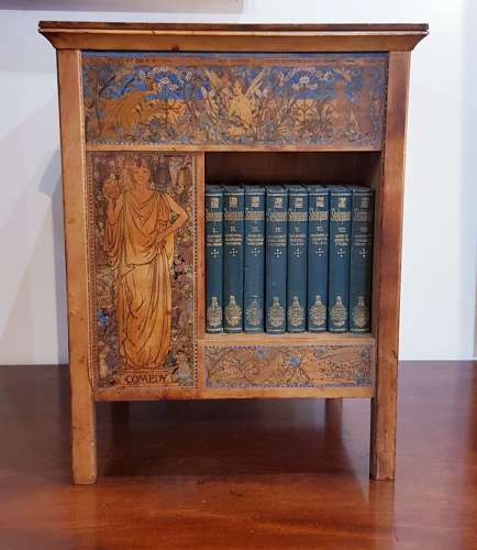 Rare Birmingham School Arts & Crafts table top bookcase Kate Eadie