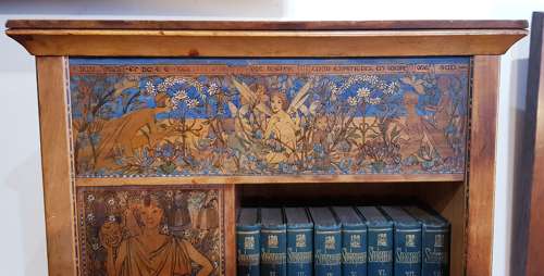 Rare Birmingham School Arts & Crafts table top bookcase Kate Eadie