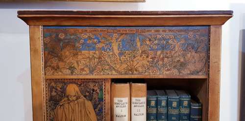 Rare Birmingham School Arts & Crafts table top bookcase Kate Eadie