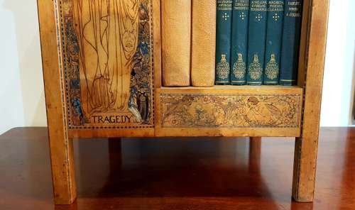 Rare Birmingham School Arts & Crafts table top bookcase Kate Eadie