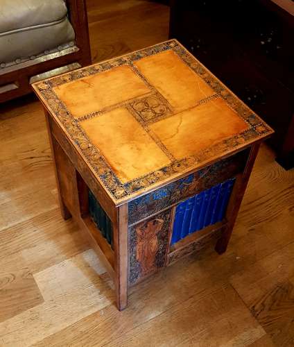 Rare Birmingham School Arts & Crafts table top bookcase Kate Eadie