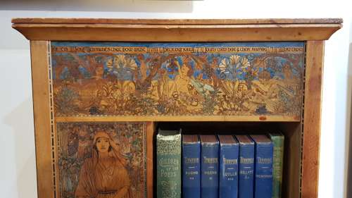 Rare Birmingham School Arts & Crafts table top bookcase Kate Eadie