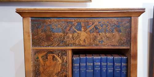 Rare Birmingham School Arts & Crafts table top bookcase Kate Eadie