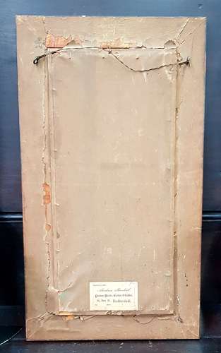 Arts & Crafts silkwork panel of Emelye from Chaucer's Canterbury Tales