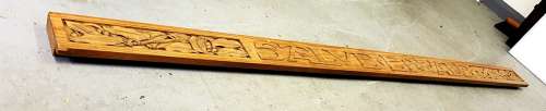 Barry Parker Letchworth Garden City Arts & Crafts carved motto panel