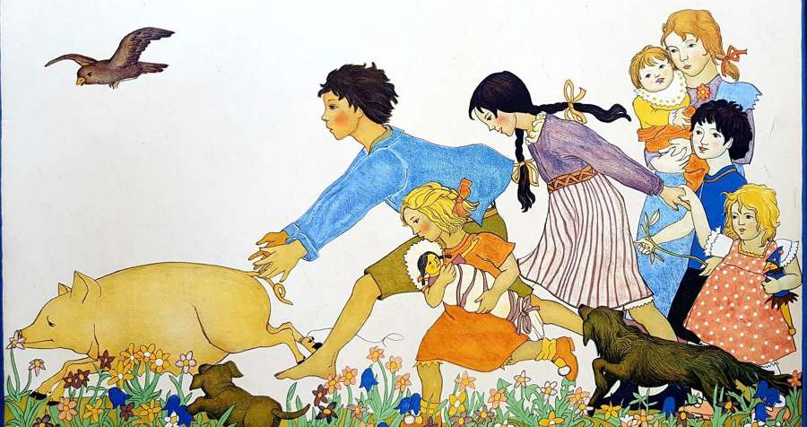 Ilse Breit Austrian School Arts & Crafts nursery lithograph 1 of 2