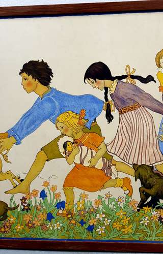 Ilse Breit Austrian School Arts & Crafts nursery lithograph 1 of 2