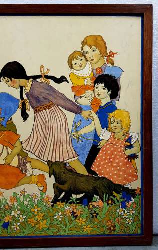 Ilse Breit Austrian School Arts & Crafts nursery lithograph 1 of 2