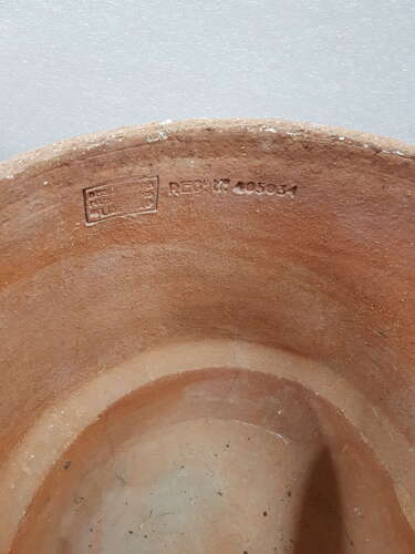 Rare pair of Arts & Crafts Liberty & Co Archibald Knox Thrym terracotta pots
