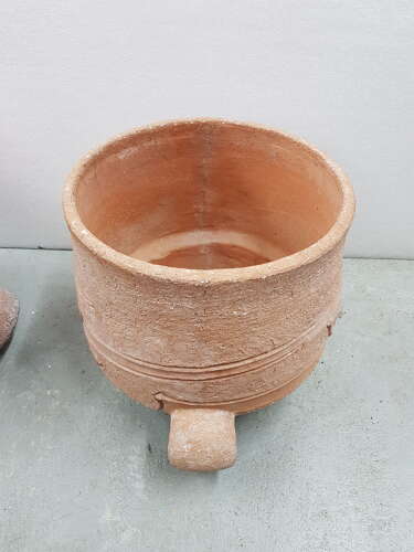 Rare pair of Arts & Crafts Liberty & Co Archibald Knox Thrym terracotta pots