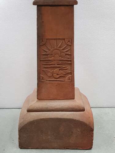 Rare Compton Pottery/Potters Art Guild Arts & Crafts terracotta bird bath