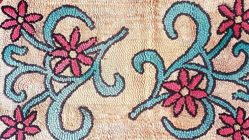 Arts & Crafts Lake District Proddy folk art rug